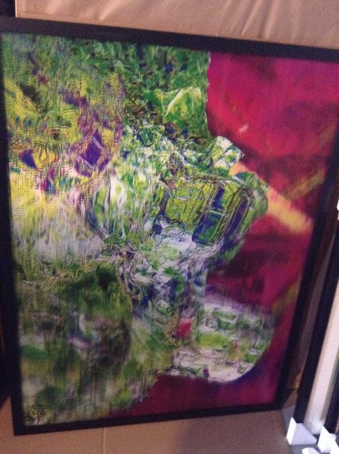 signed original 3 dimensional wall art 1960's mcm 37x50 (1 of 1)