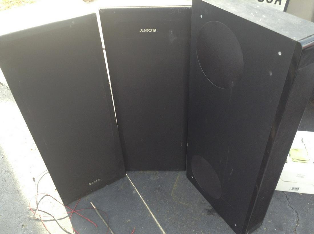 Sony speaker and sub woofer speakers are 35" tall (1 of 1)