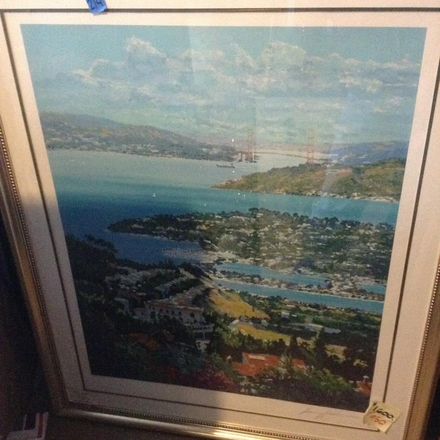 Kerry Hallam Paradise Point signed 39x48: Kerry Hallam Paradise Point signed 39x48