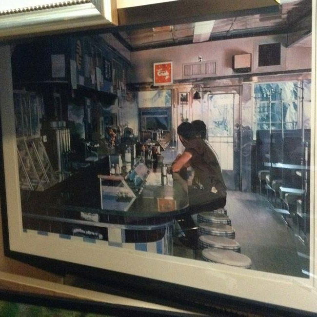 signed Goings Blue Diner 42x53 (1 of 1)