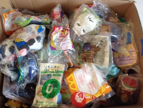 box full of McDonalds toys, cars planes and superhero: box full of McDonalds toys, cars planes and superhero's