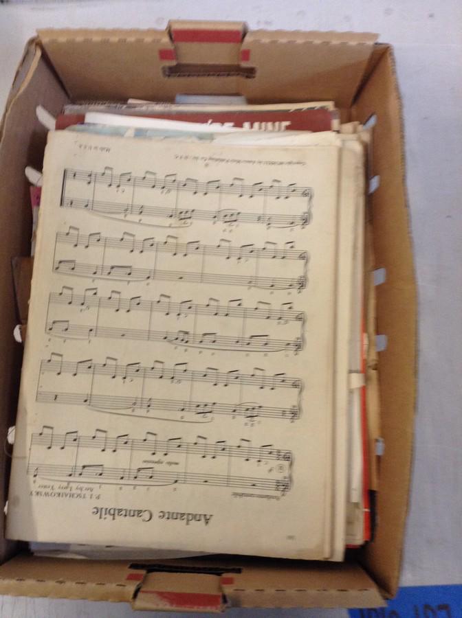 box full of early sheet music: box full of early sheet music
