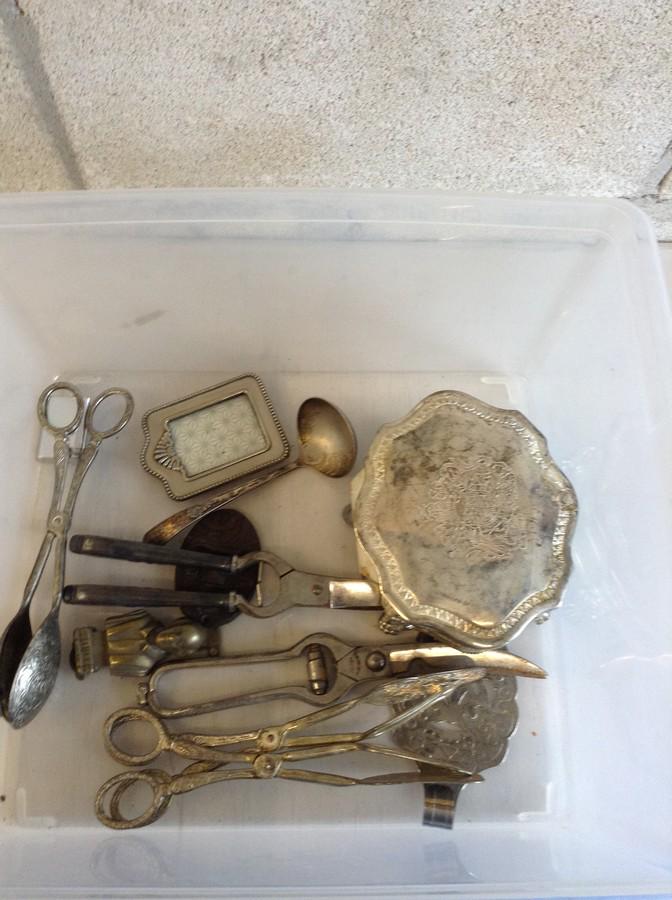 sterling silver trinket box, serving utensils and more: sterling silver trinket box, serving utensils and more