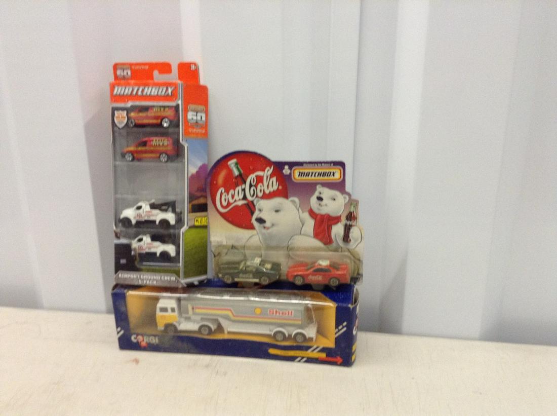 Corgi Tractor trailers & vintage matchbox in packages: Corgi Tractor trailers & vintage matchbox in packages