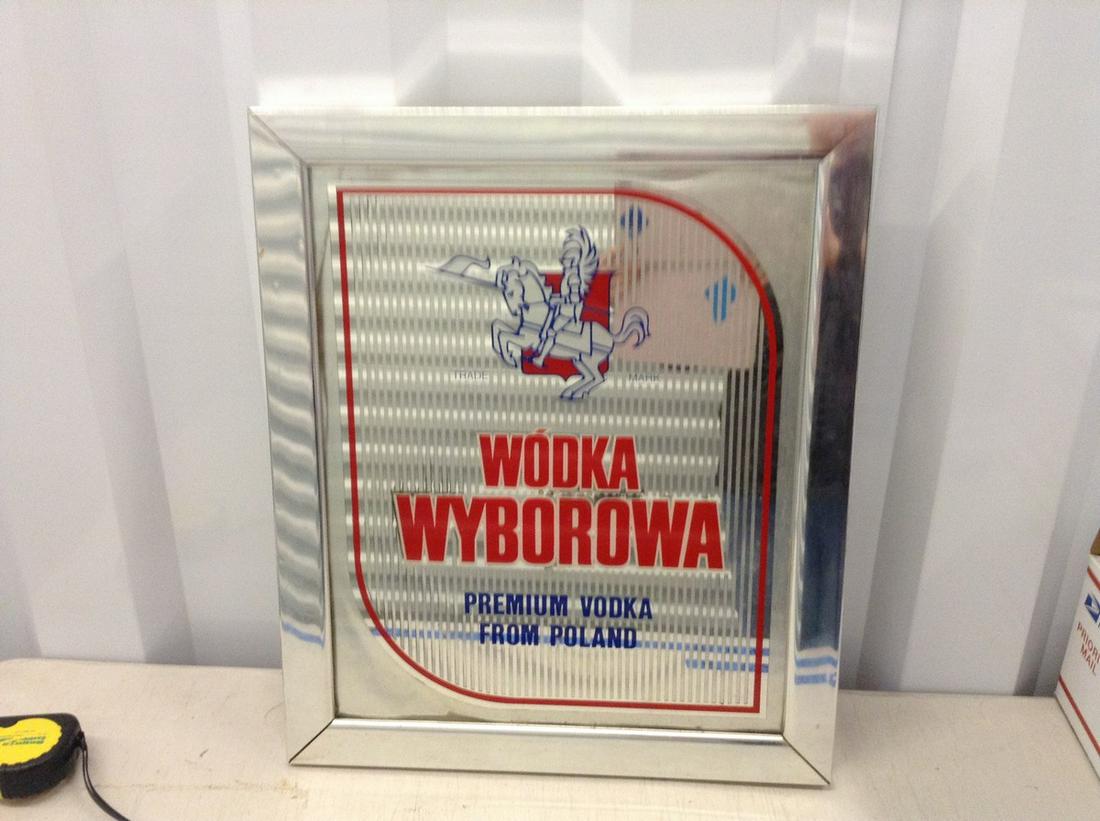 Wodka Wyborowa Advertisement mirrored sign 17 x 19: Wodka Wyborowa Advertisement mirrored sign 17 x 19