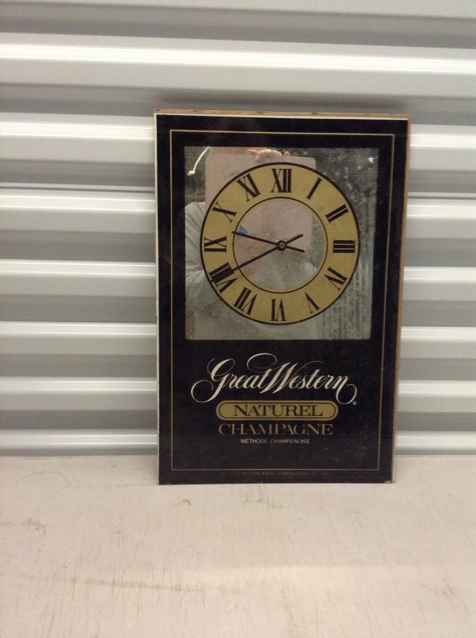 Great Western Champagne bar clock 18x12: Great Western Champagne bar clock 18x12