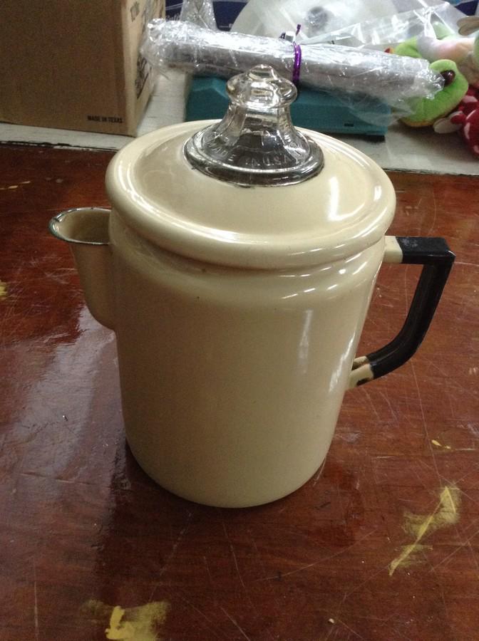 early enamel Pyrex coffee pot (1 of 1)