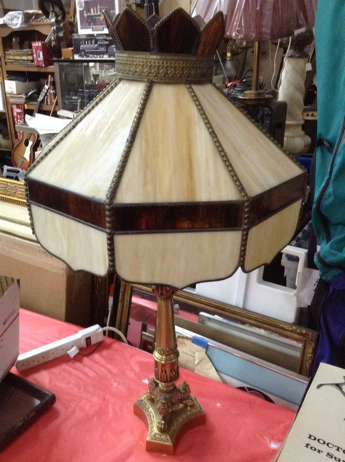 bras slag glass lamp no damage 36" tall (1 of 1)