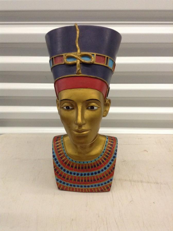 vintage ancient Egyptian head statute 14 inches tall: vintage ancient Egyptian head statute 14 inches tall