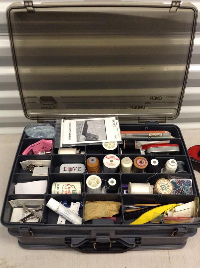 large lot of sewing supplies with case (1 of 1)