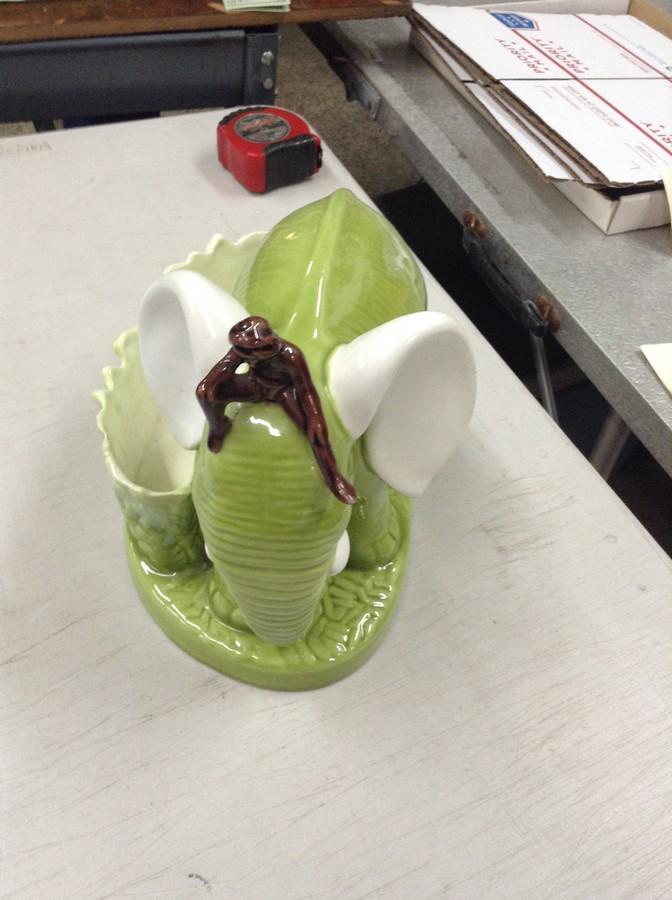 riding elephant planter 12": riding elephant planter 12"