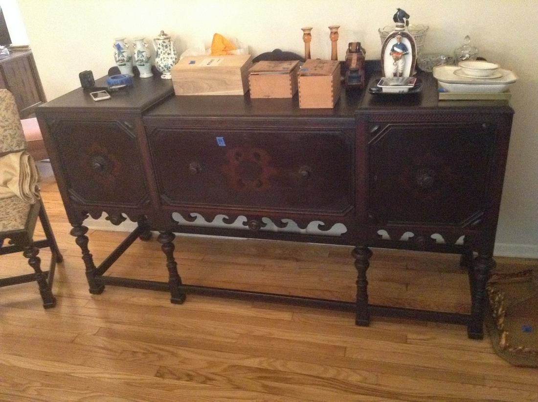Henry Steul large side buffet 6ftx 24"x39": no contents with keys