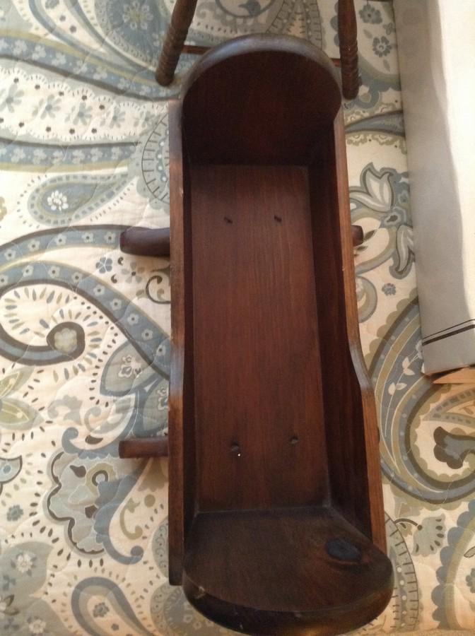 early wooden doll cradle 16": early wooden doll cradle 16"