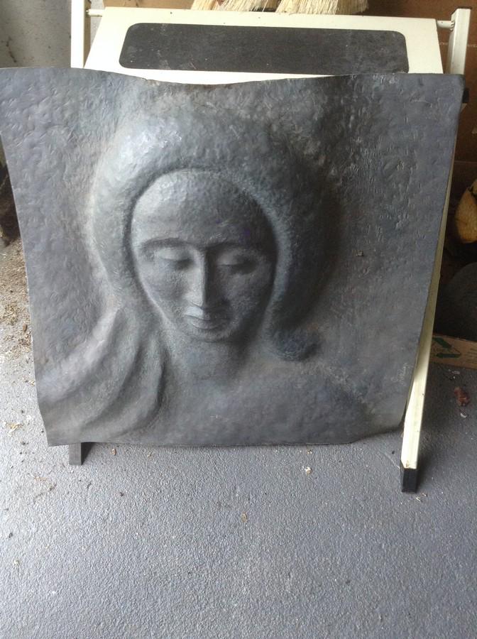hammered art lead wall hanging signed Gordon: hammered art lead wall hanging signed Gordon