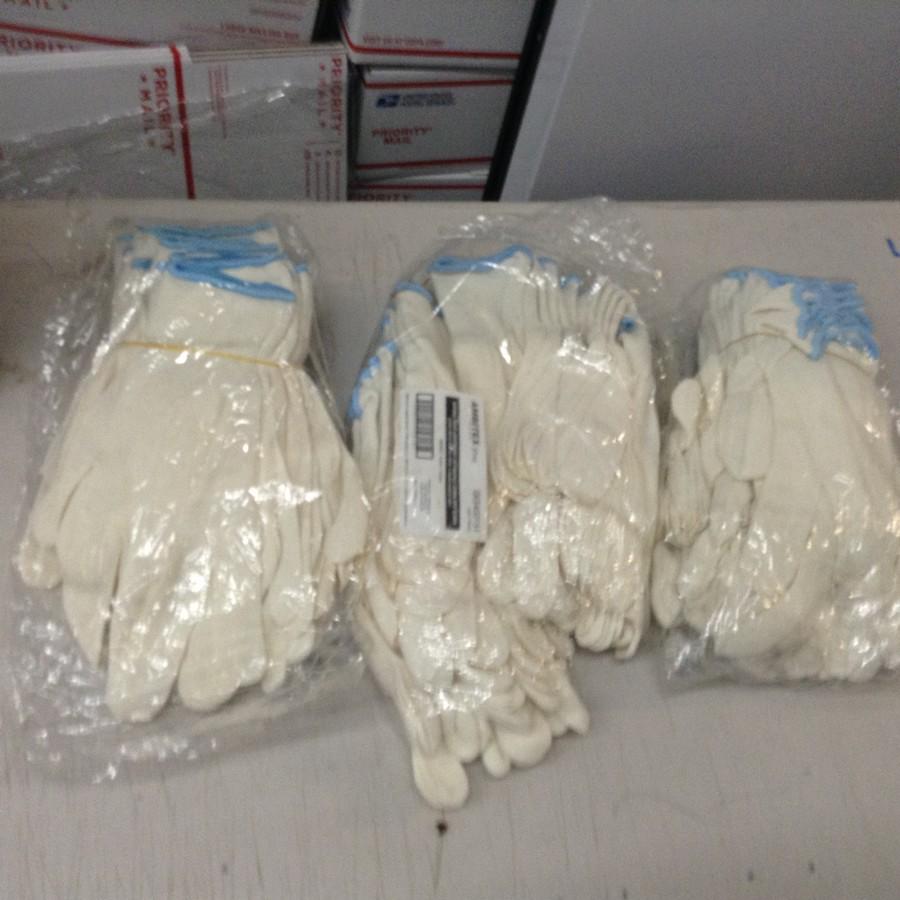 cotton work gloves three dozen: cotton work gloves three dozen