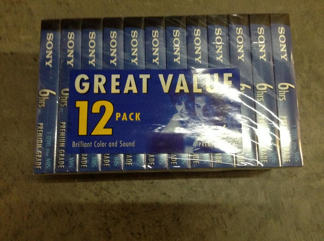 12 pack of Sony vhs unused tapes: 12 pack of Sony vhs unused tapes