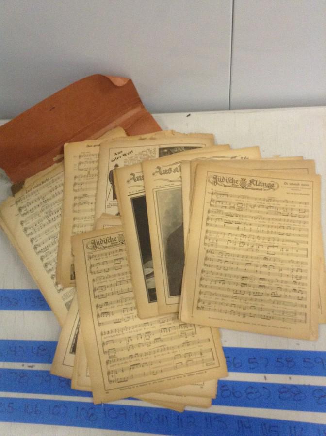 early 1930 Jewish paper work and sheet music: early 1930 Jewish paper work and sheet music