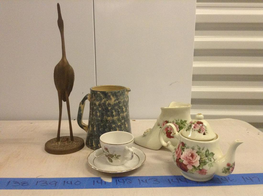 brass bird tea pot and more: brass bird tea pot and more