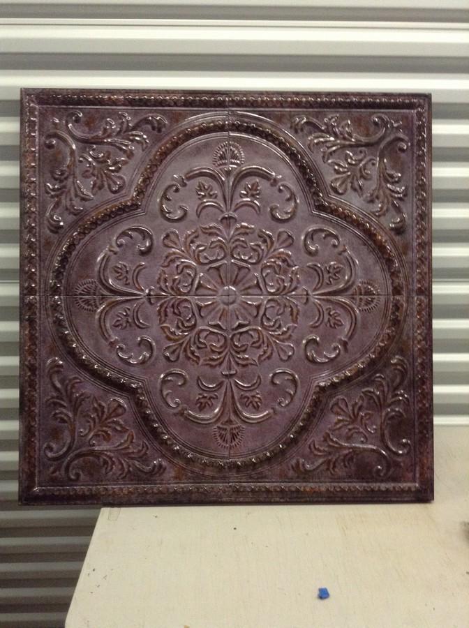 tin tile piece of artwork 31x31: tin tile piece of artwork 31x31