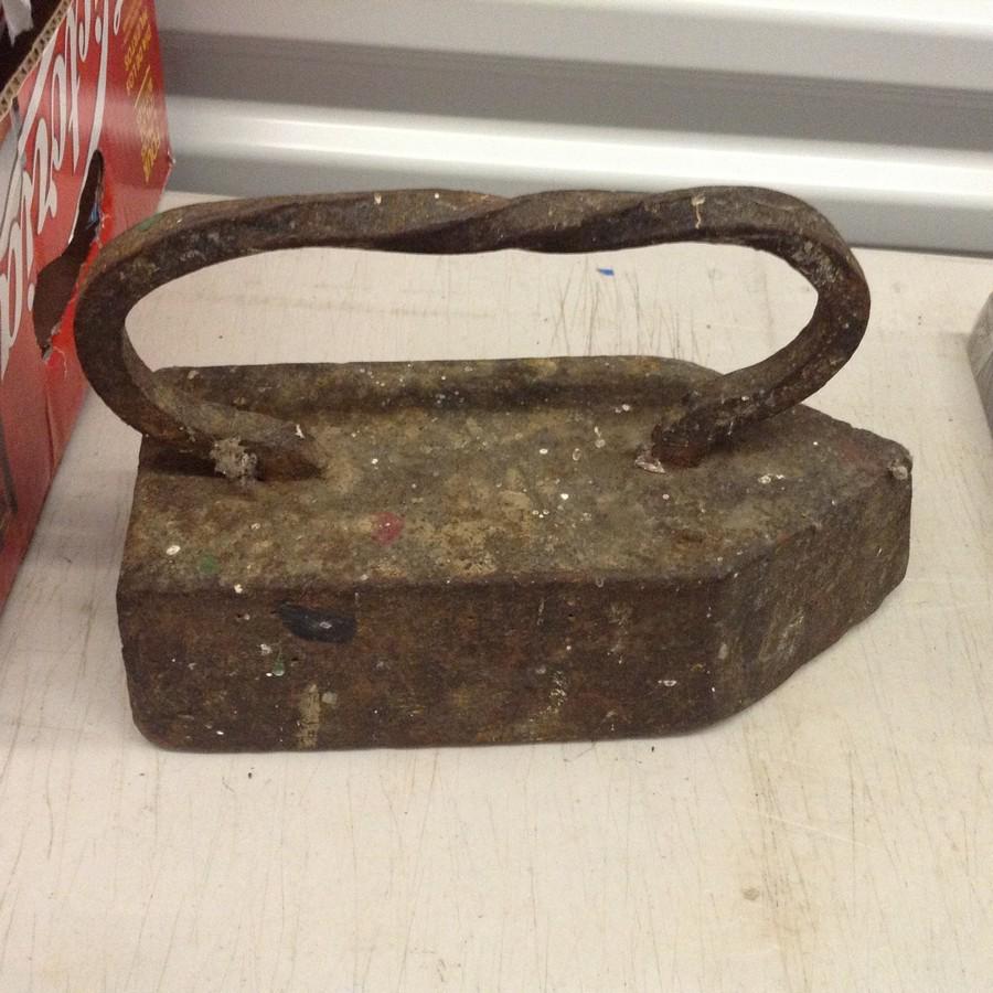 early 1800s steal iron 10" long: early 1800s steal iron 10" long