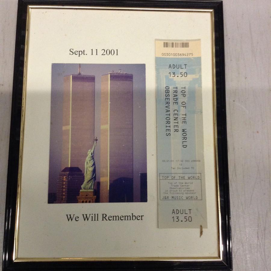 September 11, 2001 picture and ticket: September 11, 2001 picture and ticket