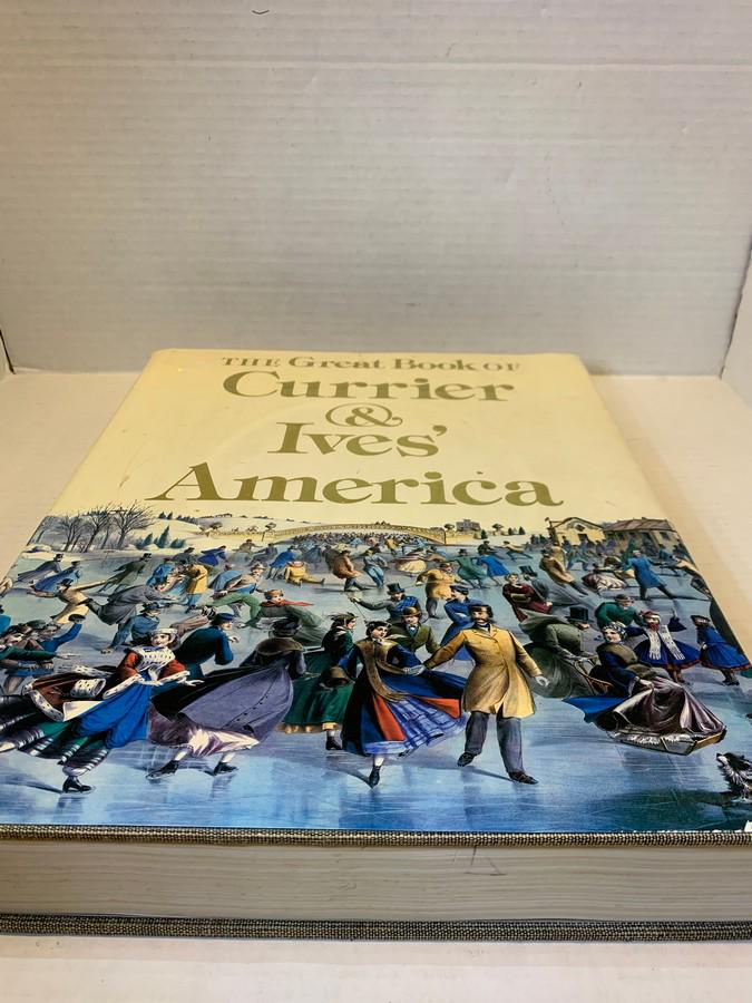 Large Coffee Table Book, "The Great Book Of Currier &: Large Coffee Table Book, "The Great Book Of Currier & Ives", America, Hard Cover 15 1/2 x 12 1/2