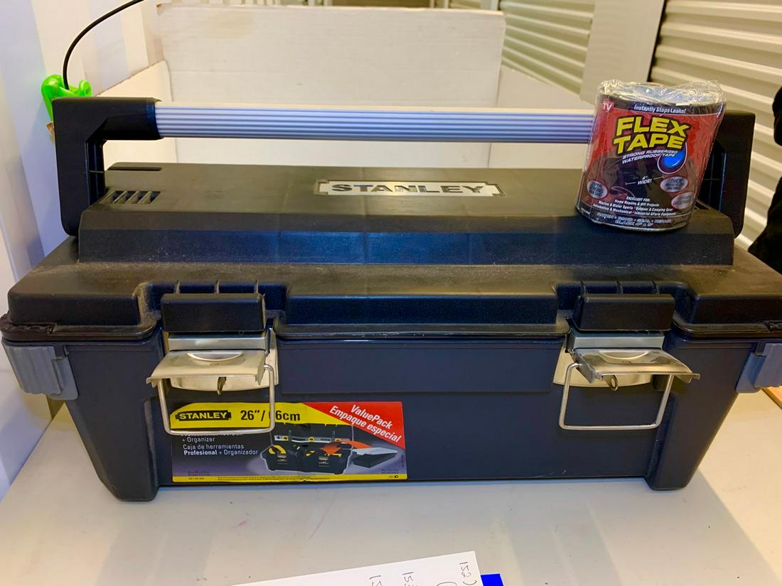 Stanley Tool Box 25", plus small Flex Tape: Stanley Tool Box 25", plus small Flex Tape