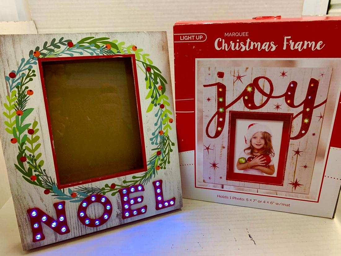 Noel and Joy Light picture Frame: Noel and Joy Light picture Frame