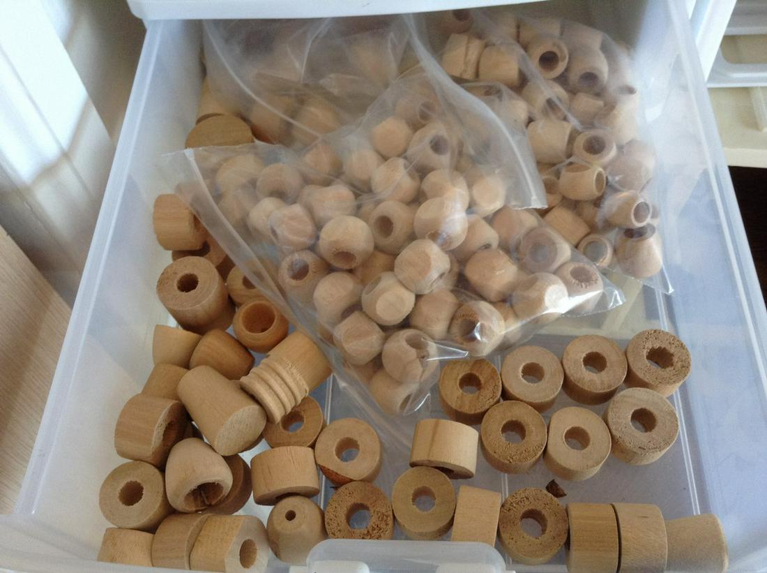 large lot of wooden round dowels (1 of 1)