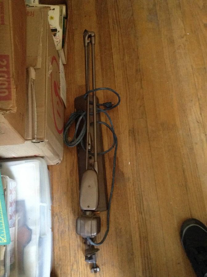atomic age bolt on drafting table lamp (1 of 1)