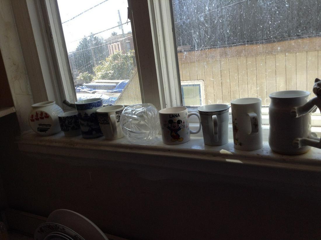 shelf lot of crystals mugs and more (1 of 1)