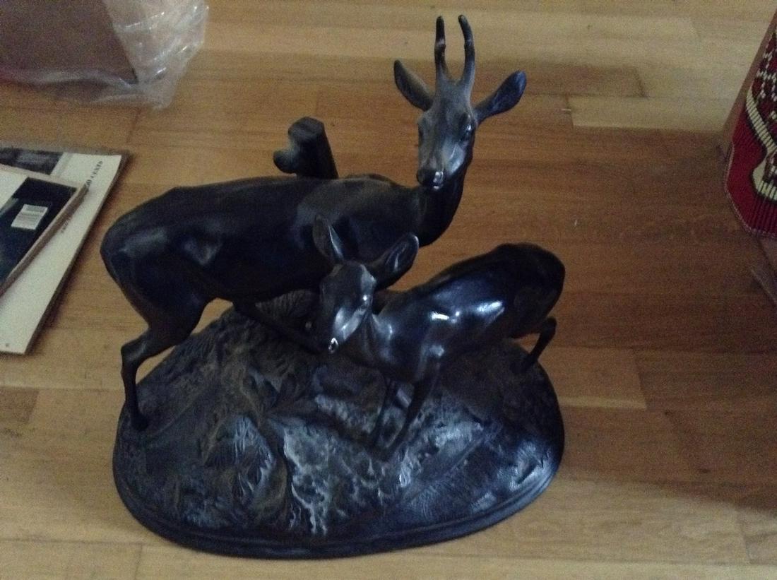 wangen signed cast iron statue 14" across 16" tall (1 of 1)