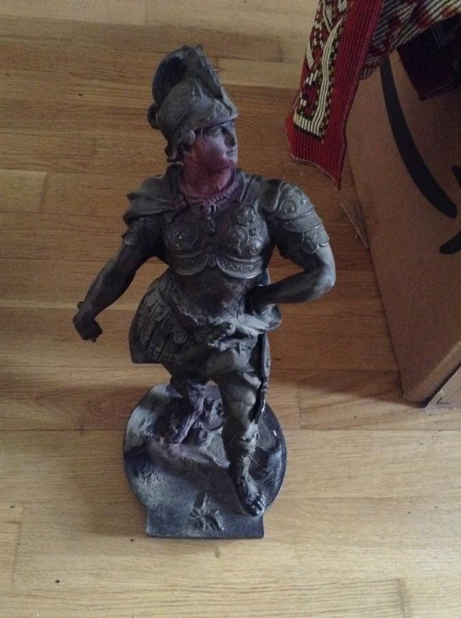 metal roman statue 13" tall (1 of 1)