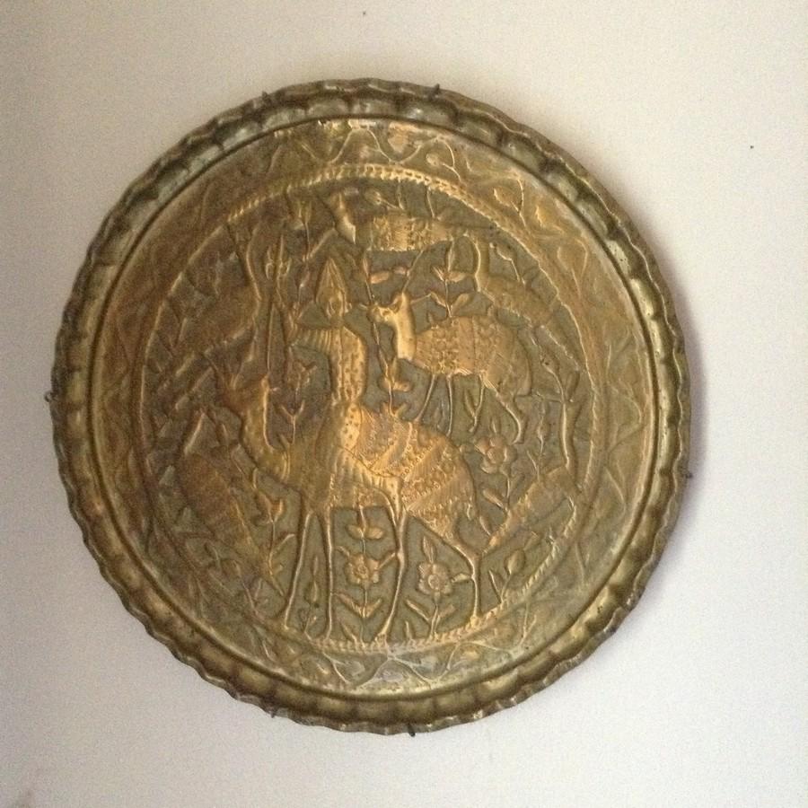 hammered brass wall hanging (1 of 1)