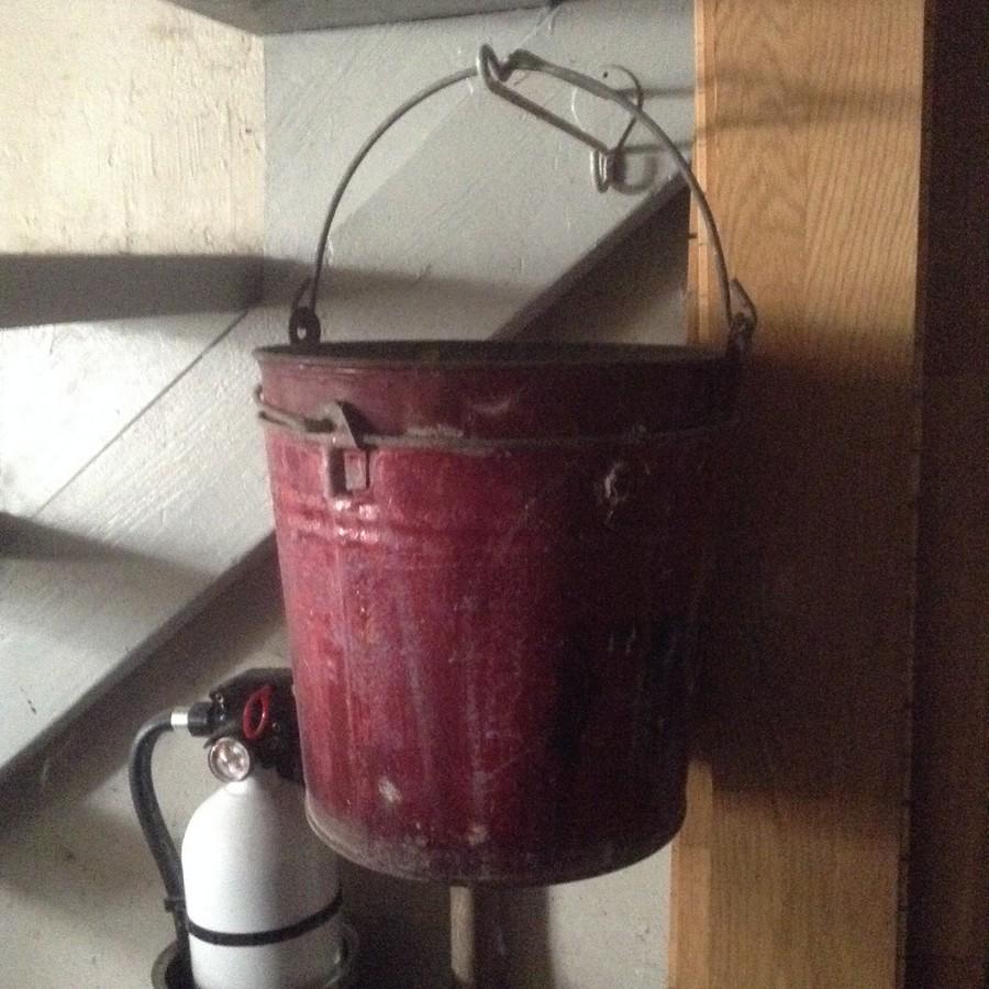 two vintage galvanized fire buckets (1 of 1)