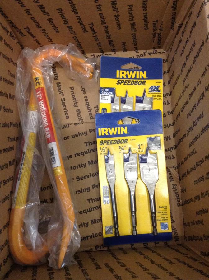 Irwin speedbor and 12" wrecking bars (1 of 1)