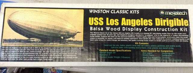 USS Los Angeles Dirigible Balsa Wood Display (1 of 1)