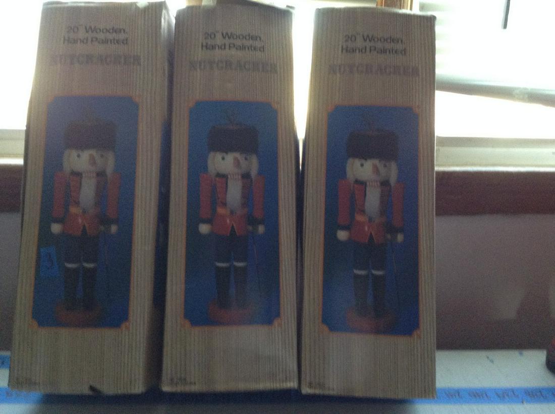 20" wooden hand painted nutcrackers lot of three (1 of 1)