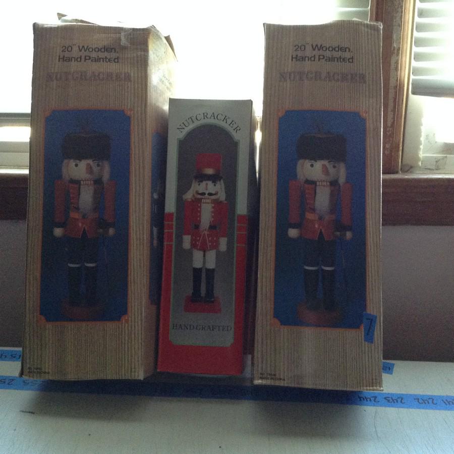 20" wooden hand painted nutcrackers lot of two and (1 of 1)