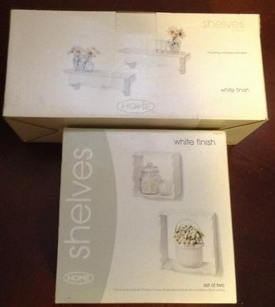 set of white shelving new in the box: set of white shelving new in the box
