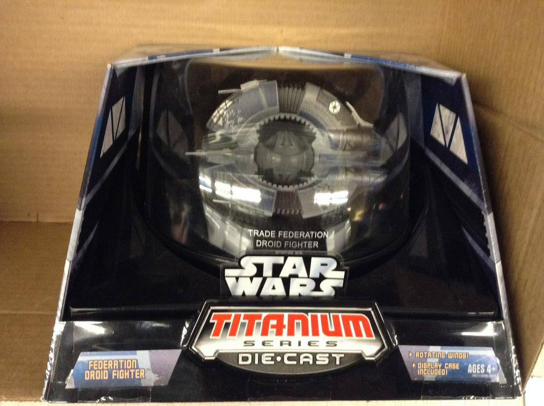 star wars titanium diecast federation drone fighter: star wars titanium diecast federation drone fighter