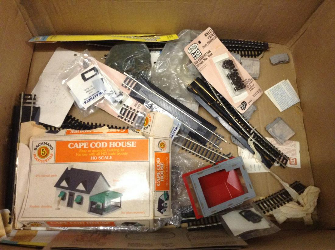 lot of HO train parts some new in packages (1 of 1)