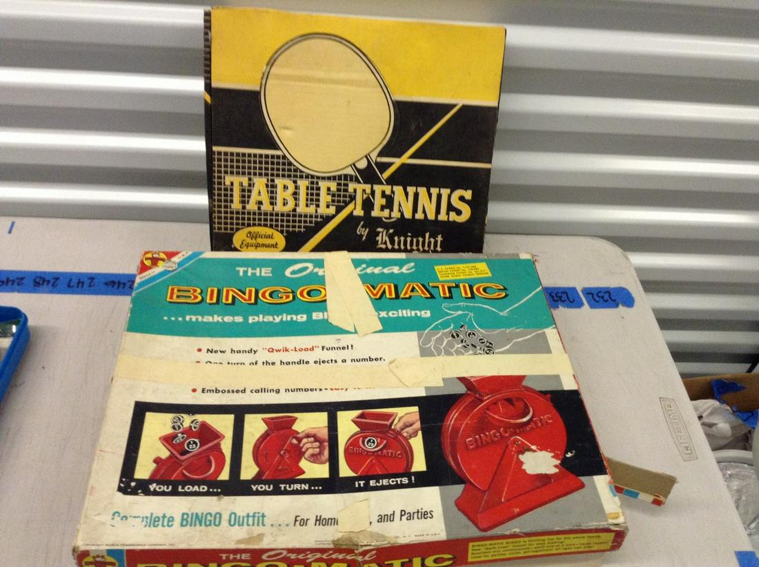 Vintage table top tennis & Bingo matic game (1 of 1)