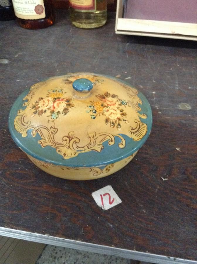 wooden occupied japan hand painted dish, wood (1 of 1)