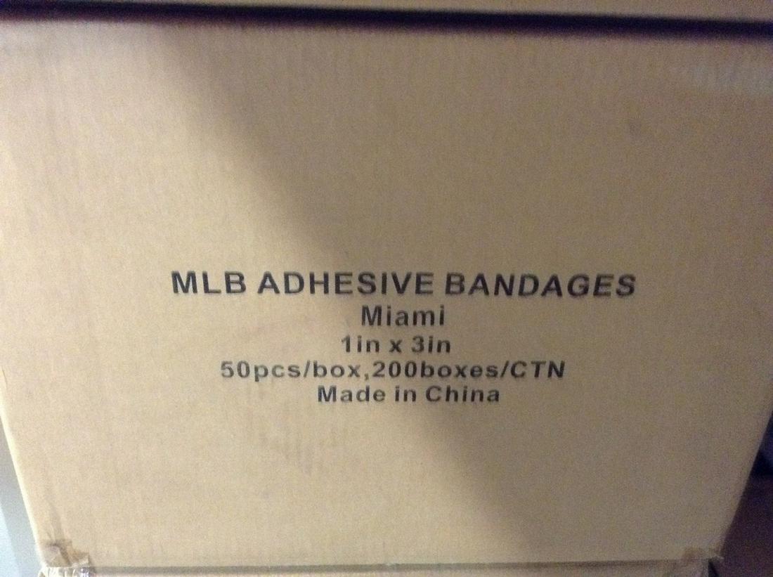MLB Band-Aids, 50 per box, case of 200 boxes Miami: MLB Band-Aids, 50 per box, case of 200 boxes Miami Marlins