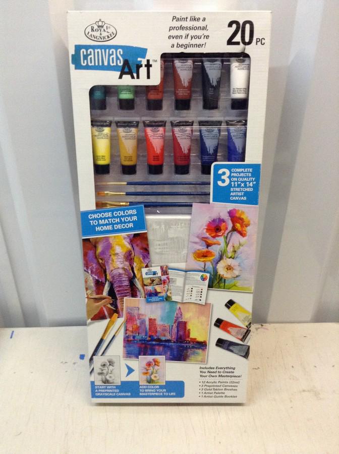 canvas art kit, includes paint brushes and more (1 of 1)