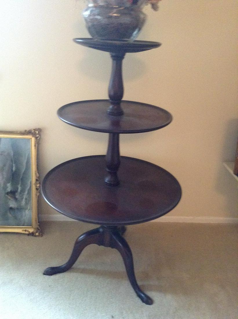 three tier no damage early table measures 42' tall (1 of 1)