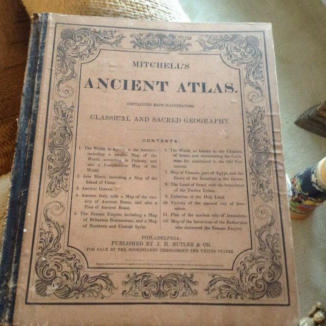 1875 signed Mitchell's Atlas: 1875 signed Mitchell's atlas