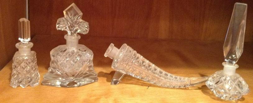 lot of three crystal perfume bottles early 1900s (1 of 1)