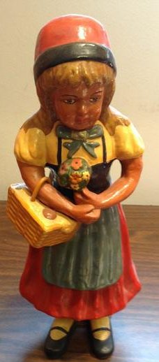 hand painted made in German 14" tall ceramic girl (1 of 1)